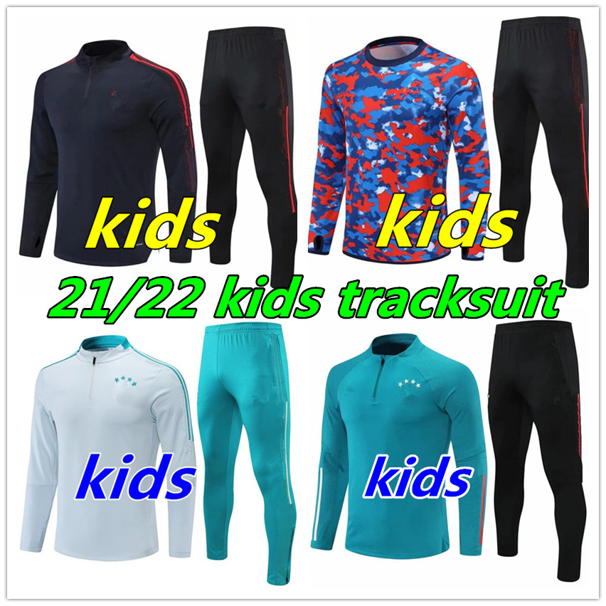 

21 22 kids tracksuit Bayern Munich football jackets kits 2021 Paris Survetement ALEXIS LUKAKU LAUTARO soccer training suit