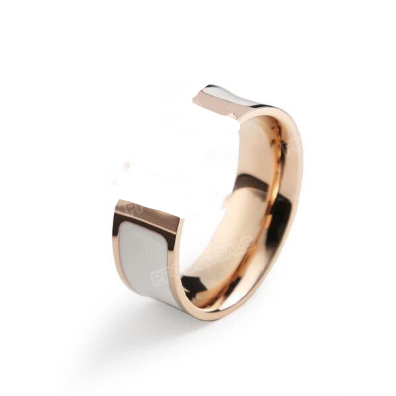 

Titanium steel ring women European and American light luxury H letter stainless jewelry, Silver