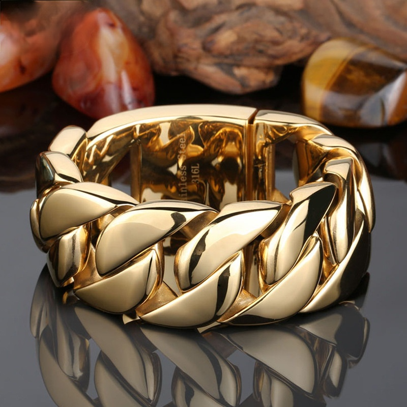 

New Thick Fashion Atmosphere Men Titanium Steel Bracelet