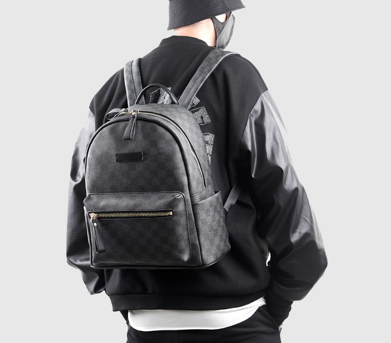 

Men's Backpack Classic Printing bags High-end Designer Large-capacity Travel Bag Summer New Portable Soft Back Women Leather schoolbag, No logo