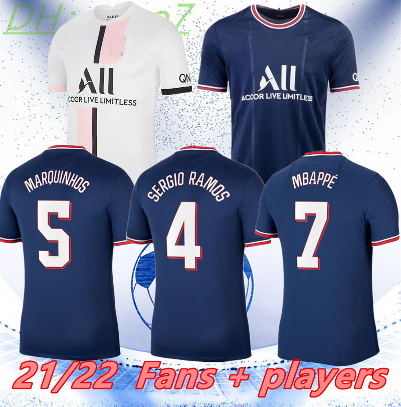 

MBAPPE MESSI soccer jersey 20 22 f shirts fans + players 21 2022 sets 2021 2122 VERRATTI KEAN maillots de football kits uniform, Picture