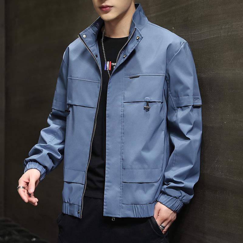 

Men's Jackets Jacket Golden Korean Version Of The Trend Spring And Autumn Baseball Clothing Top Cloth Boys 2021, Black;brown