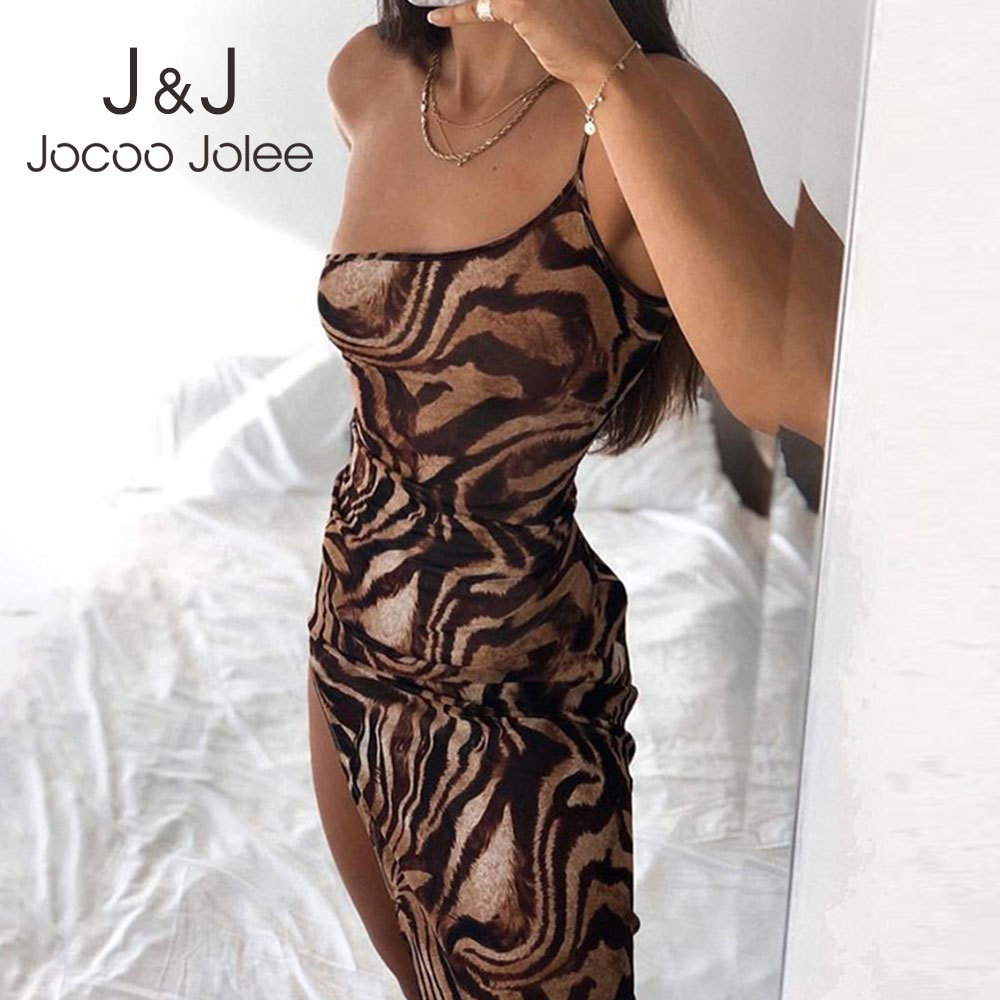 

Vintage Elegant Maxi Dress For Women Summer Sleeveless Slim High Street Graceful Banquet Party Sexy High Split Dress 210518, As photo