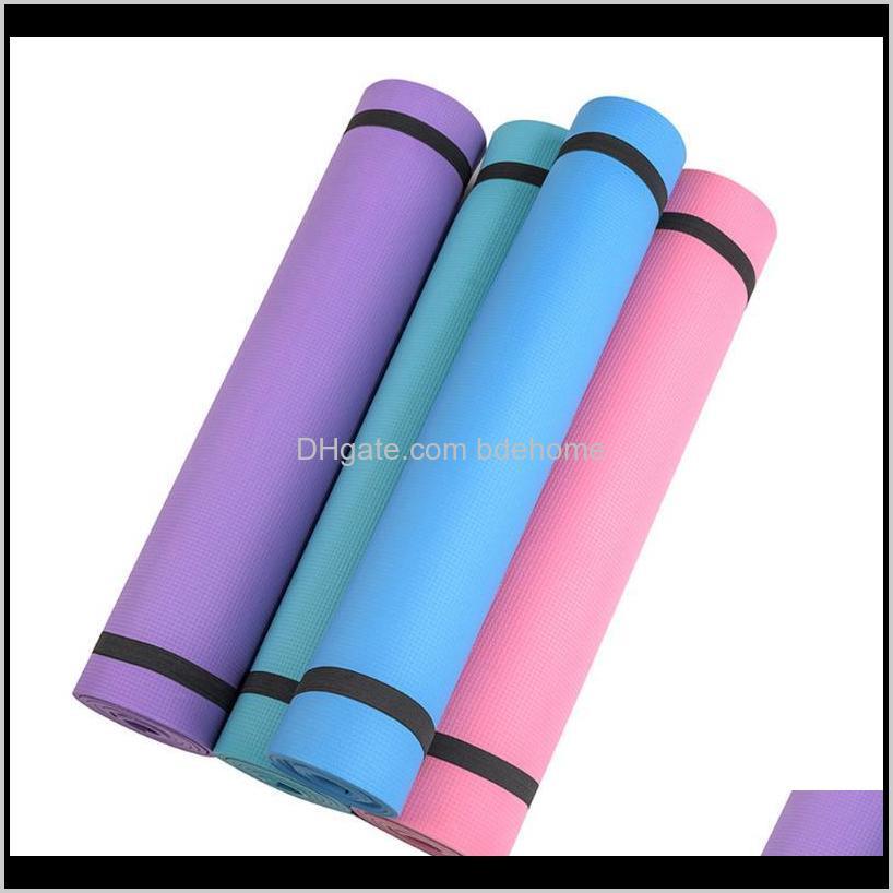 

Supplies Sports & Outdoors Drop Delivery 2021 Solid Yoga 173Cm*60Cm*0Dot4Cm Non Slip Carpet Mat For Beginner Environmental Home Indoor Fitnes