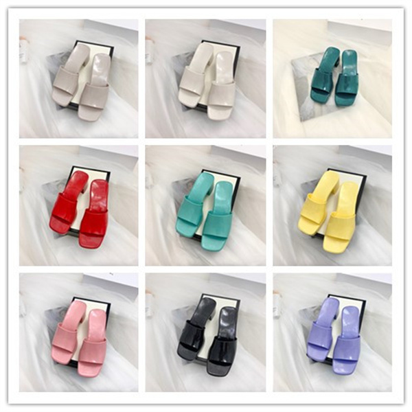 

[With box]Preferential Women Rubber Slide Slippers Chunky Heel Black Red Green Yellow Platform Slides Fashion Multicolor Slipper Casual Flip Flops Lady Mules, I need look other product