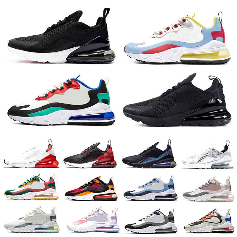 

bauhaus blue 270 react mens running shoes triple black white bred dusk purple oracle aqua 270s safari men women trainers sports sneakers