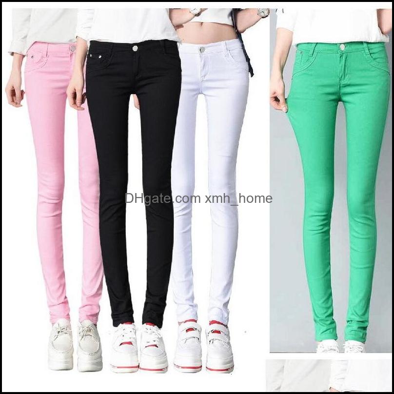

Pants Wear Athletic Outdoor Apparel Sports & Outdoorswomen Casual Stretch Skinny Color Denim Vegetables Potato Broek Snoep Colored Jeans Gir, Black