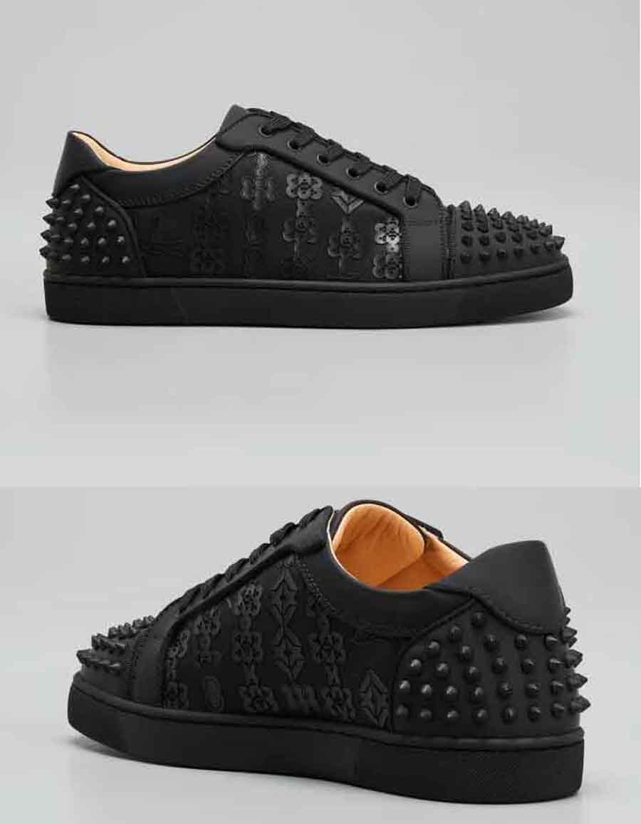 

Luxury design Black casual shoes for Men's Red bottom spiked sneaker Seavaste 2 Orlato Spike Reds Sole Low-Top Sneakers outdoor sport t