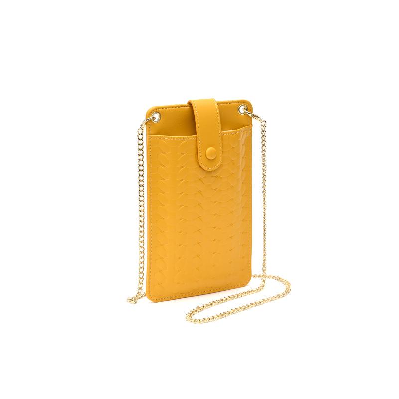 

Ladies Mini Simple Mobile Phone Bag Fashion Small Coin Purse Buckle Shoulder Chain Messenger Gift Bags, Black