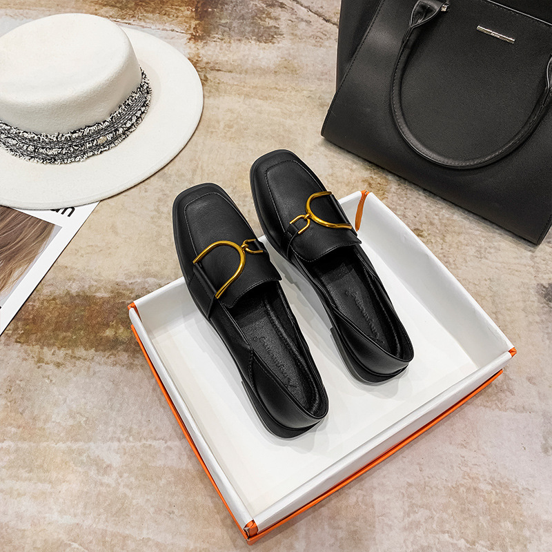 

Sandals fashion granny shoes big size Lefu single women's English flat 988-51 42WE, 1# shoe box