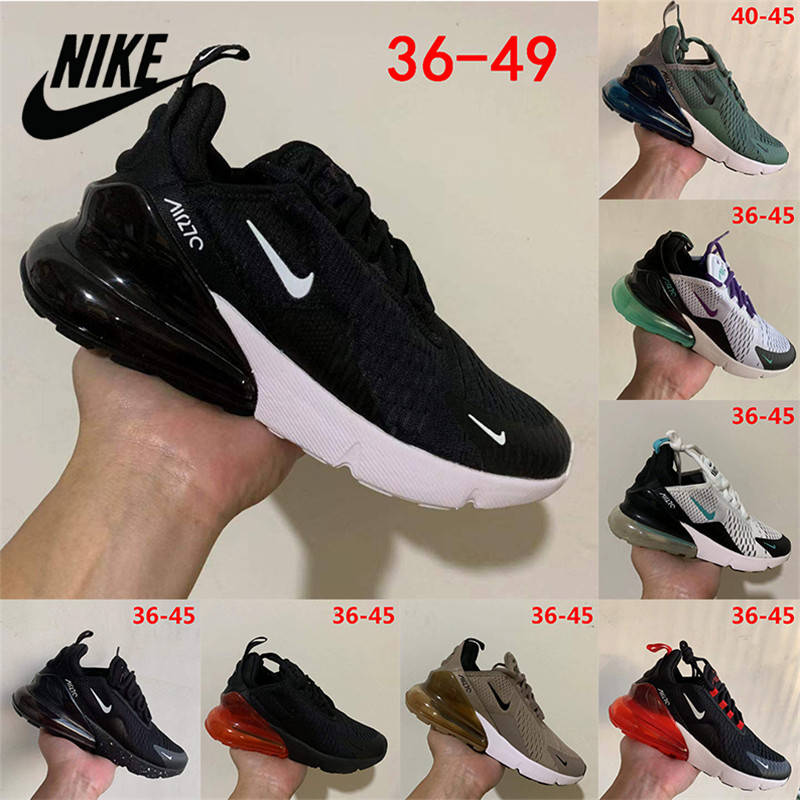 

Nike Air Max 270 Cushion Running Shoes Worldwide Triple Black University Blue Red Bred Mens Trainers Womens Runner Sports Sneakers, 42