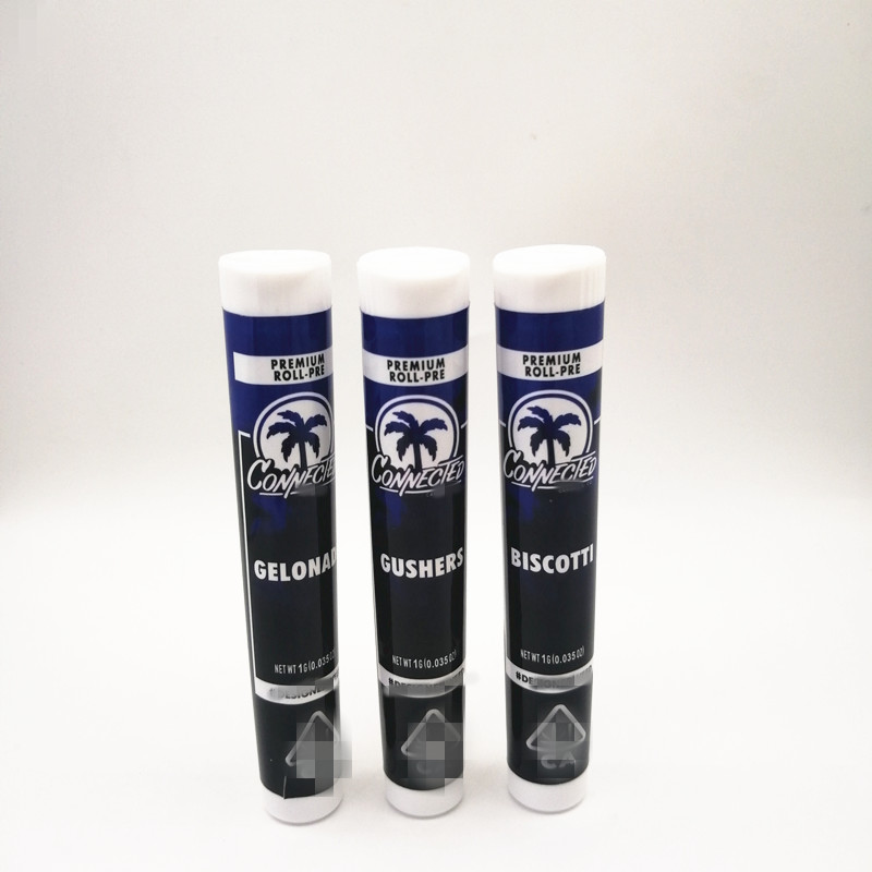 

Customized Logo Empty Connected ALIENLABS Pre-roll Joint Tubes Packaging Childproof Plastic Pre Rolled Tube With Stickers