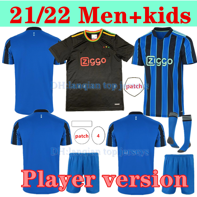 

21 22 A J AX player version fans away soccer jersey FC KUDUS ANTONY BLIND PROMES TADIC NERES CRUYFF men kids kit football shirt uniforms third 50th, 21/22 away kit