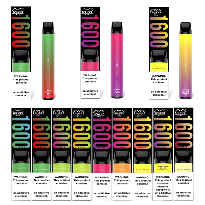

Puff XXL e cigarette Men Women Disposable Vape Pen 1600 Puffs Bars Cartridge great price mix color