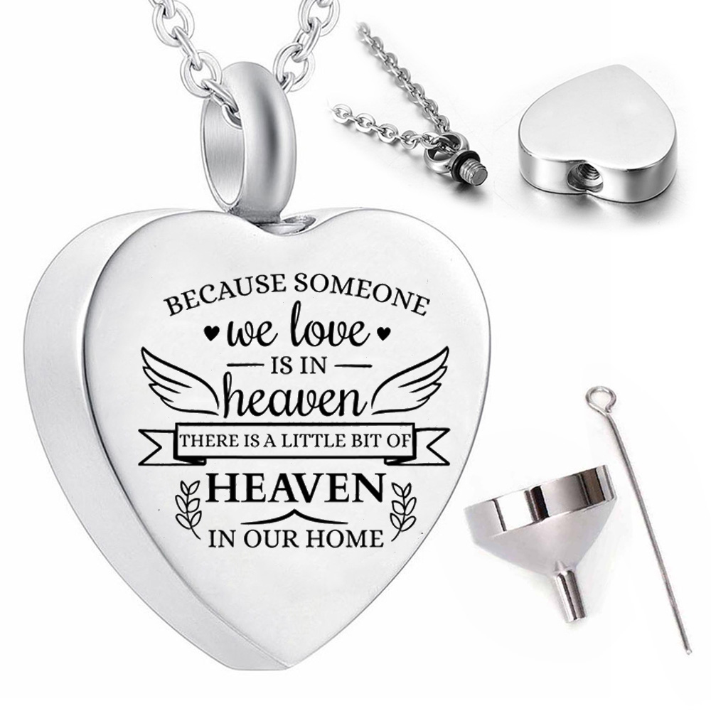 

Angel wings cremation pendant keepsake the ashes urn necklace for mom and dad