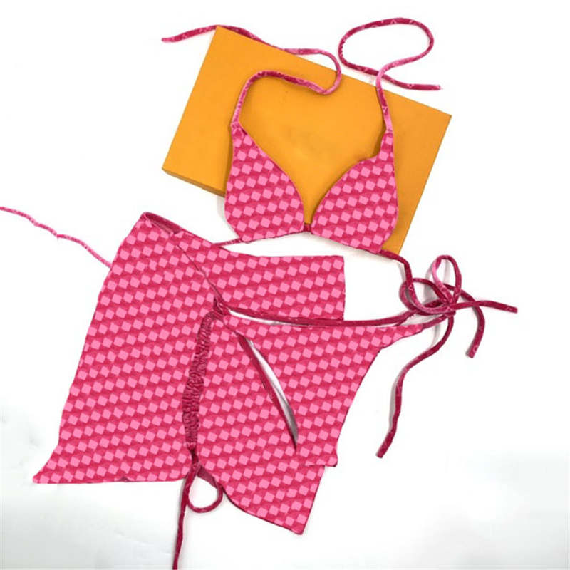 

Womens Bikinis Swimwear Underwear Classic Letter Print Ladies Swimsuit Summer Beach Swim Women Bikini 3pcs Set, White;black