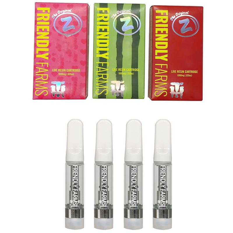 

Friendly Farms Vape Cartridge for Thick Oil Empty Atomizers Glass Tank Electronic Cigarettes 0.8ml Vaporizer 510 Thread Cart with Childproof