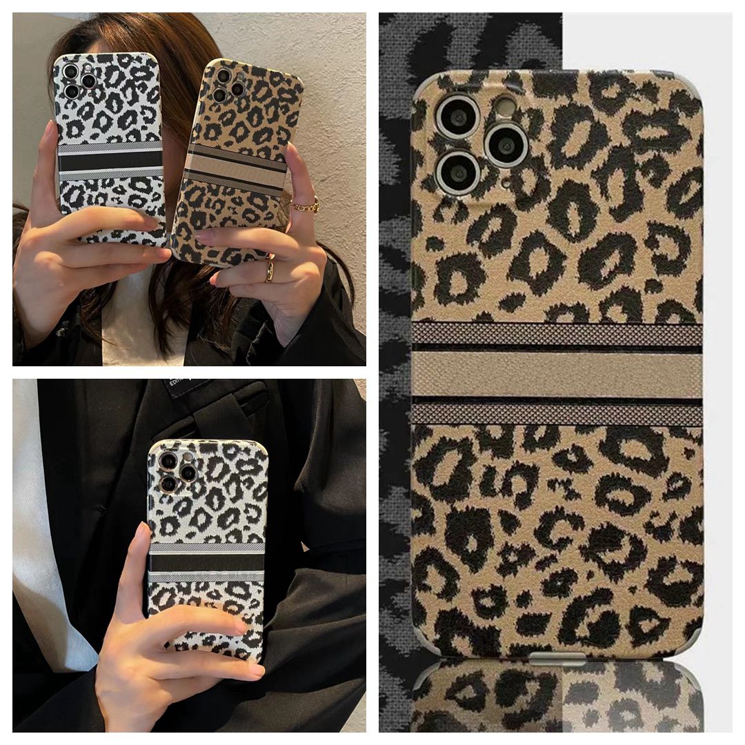 

Designer fashion phone cases for iphone 13 12 pro max 11Pro 11proMax 7 8 plus X XS XR XSMAX PU leather case shell with Leopard