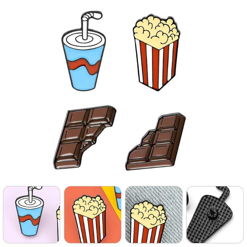 

Pins, Brooches 4pcs Creative Mini Pin Exquisite Decorative Brooch DIY Accessories