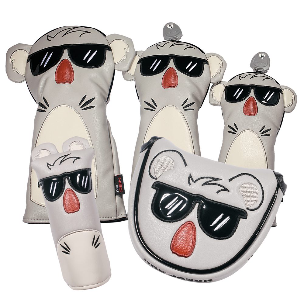 Soft PU Leather Golf Club Headcover for Driver Fairway Wood Hybrid Cover Mallet Putter Covers-image-699223638