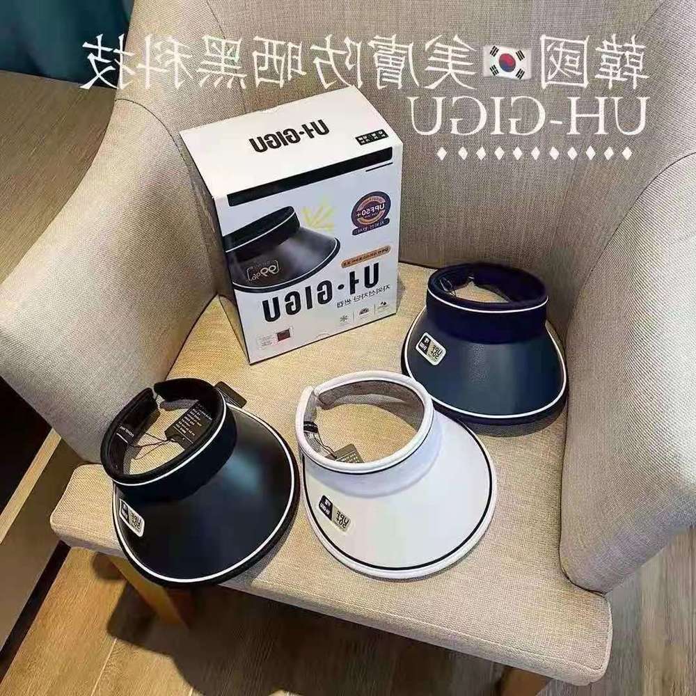 

The same UV sunshade cap in the evening and, Blue;gray