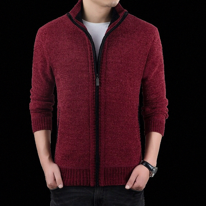 Homme Unisexe Cardigan Pull Sweater Stripe Couleur Tricoté Bloc stylé Vintage Style Cadre à glissière à manches longues à manches longues Slim Pu