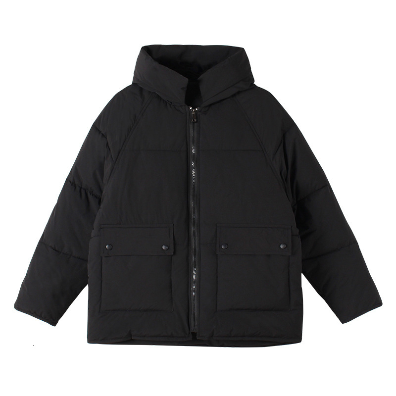 

Men's Down & Parkas FGKKS Quality Brand Men Hooded Fashion Solid Color Thick Warm Coat Winter Slim Trend Wild Male M3KO, Black