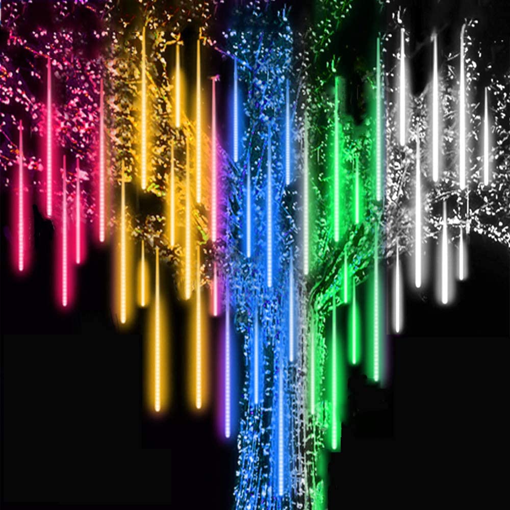 

30cm x8 tubes 144pcs led christmas tree dropping meteor shower rain lights outdoor waterproof for holiday party wedding decoration new year