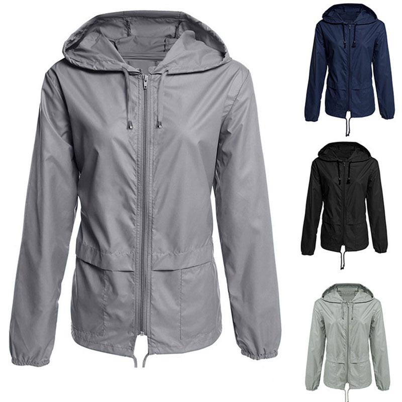 

Hunting Jackets Women Men Waterproof Hiking Jacket Long Sleeve Windbreaker Thin Skinsuits Hooded Zipper Casual Sport Rain Coat