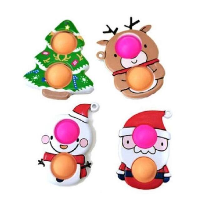 

Christmas Fidget Toys Push Antistress Cartoon Toy Party Gifts Simple Dimple Soft Sensory Reusable Squeeze Wholesale