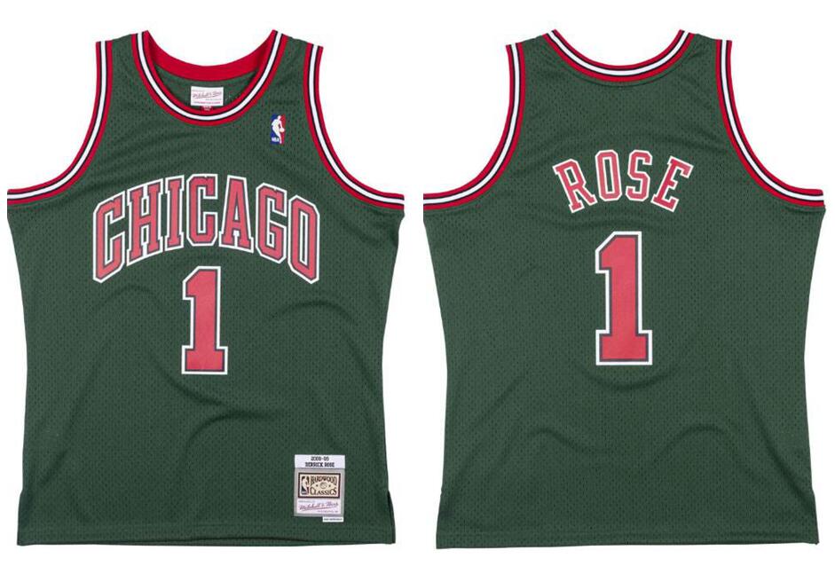 

Stitched NBA basketball jersey Chicago Bulls 1 Derrick Rose Mitchell & Ness 2008-09 Hardwoods Classics retro jerseys men women youth S-6XL