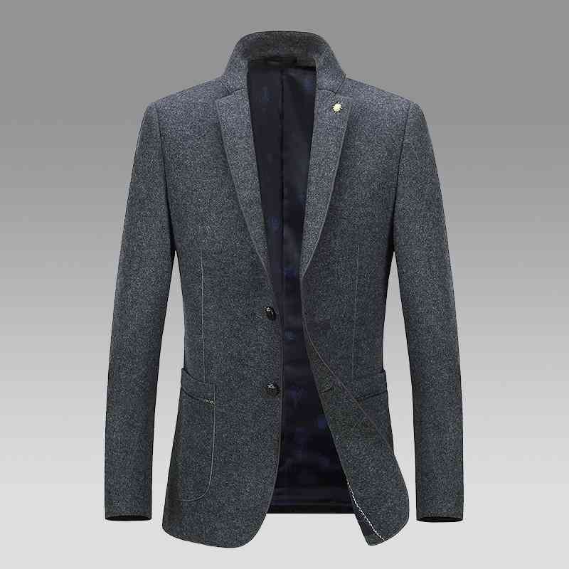 

Wool suit men' autumn men' coat woolen suit business casual men' jacket single suit men, 772 dark grey