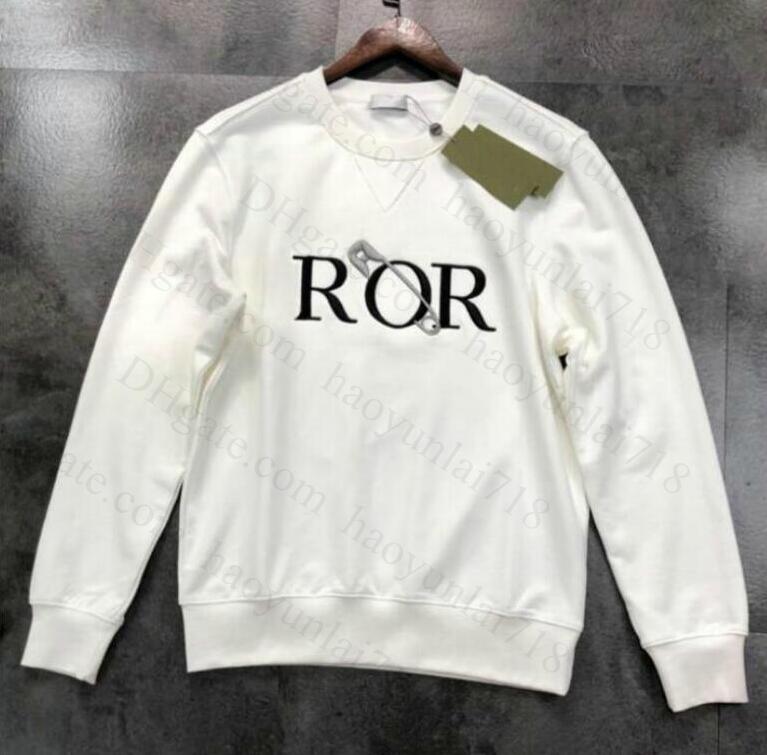 

High Quality Mens hoodies couples casual Pullover long sleeve street Hip Hop Cotton big pin loose fit womens designer hoodie White Black sweatshirt, Customize
