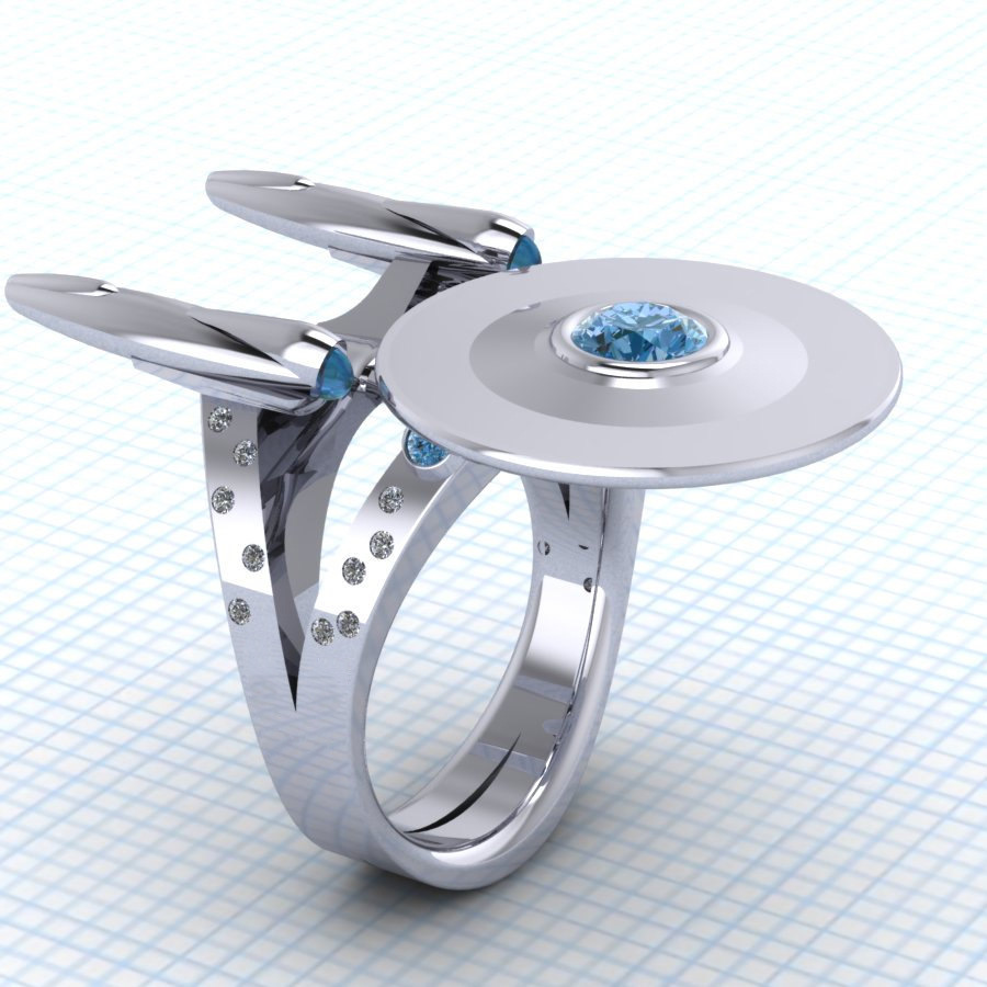 

New Creative starship enterprise ring, Star Trek movie ring