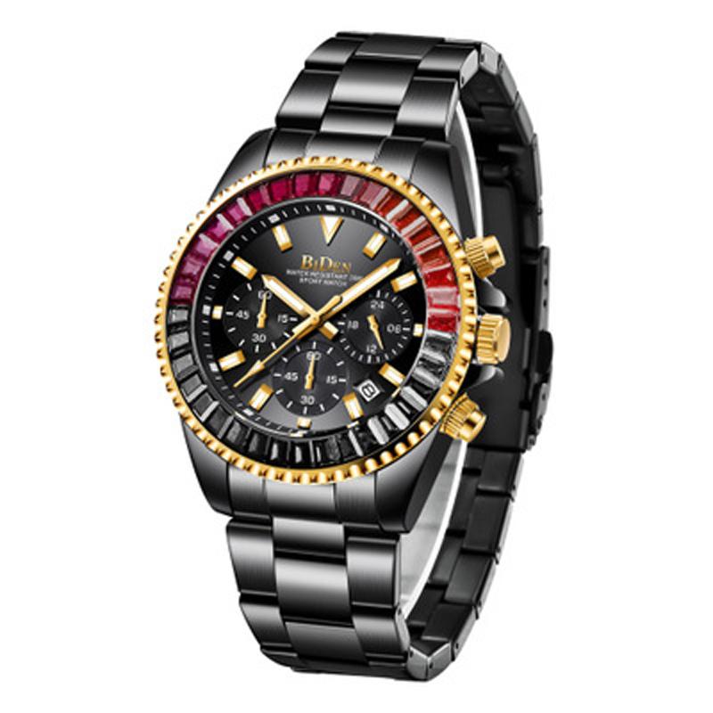 

Wristwatches BIDEN Men Watch Army Sports Casual Waterproof Mens Quartz Watches Stainless Steel Wristwatch Top, Type 4