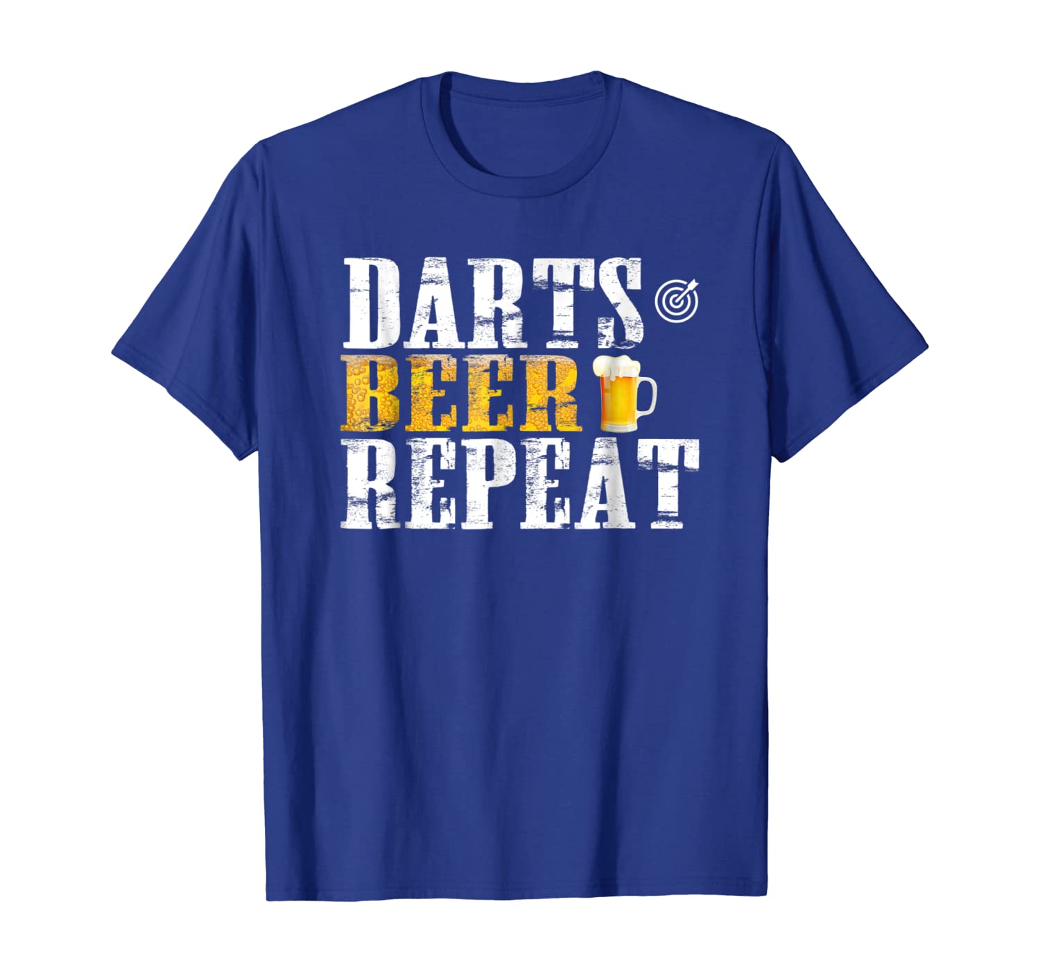 

vintage darts beer repeat funny distressed retro t shirt, White;black