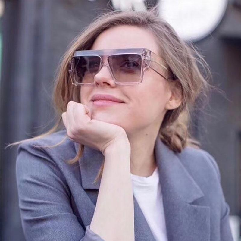 

Sunglasses Brand Design Vintage Women Big Size Sun Glasses For Men Retro Square Decorative Shades UV Protection Eyewear