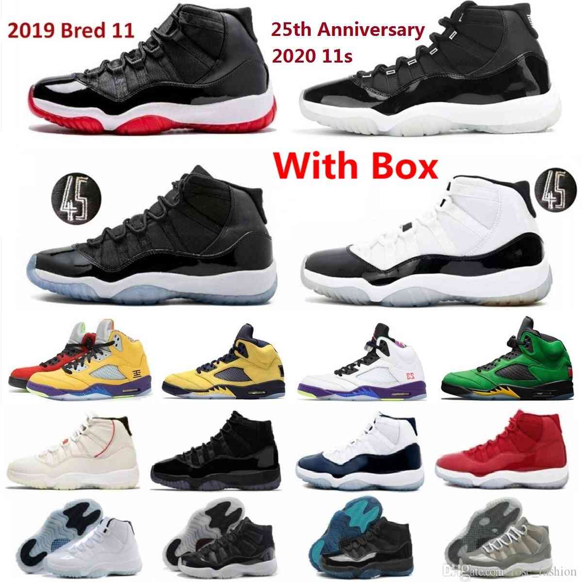 2021 Newest 11s Basketball Shoes With Box 11 Men Shoe Jubilee Cap and Gown Cool Grey 72-10 Pantone Legend Blue Low Win Like 96 Concords 13s