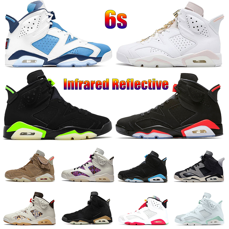 

6s Men Women Basketball Shoes 6 Gold Hoops Black UNC Electric Green Flint Tinker Carmine Hare Infrared Alternate Reflective Tech Chrome Oreo Trainers Sports Sneaker, #16