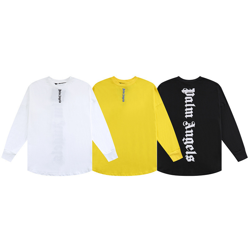 

Angels Palms Tide letter printed long sleeve men's and women's hip hop loose men's and women's sweater, Black