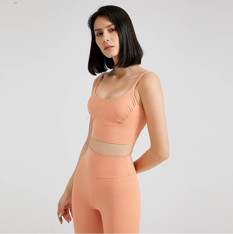 

lu yoga bra women' new beautiful back sexy gathered lace-up shockproof sports bra vest fitness yoga clothes, Grey