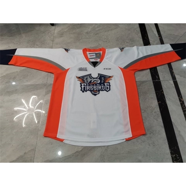 

001Custom Men Youth women Vintage Custom OHL Flint Firebirds Hockey Jersey Size S-5XL or custom any name or number, White youth s-xl