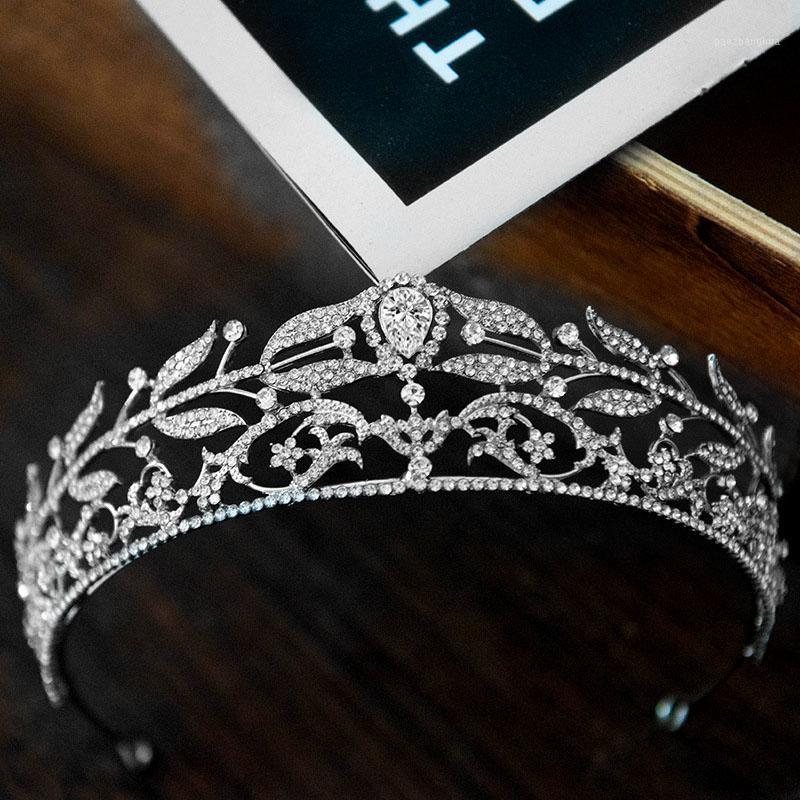 

Fashion Luxury Royal Princess Diadem Bling Crystal Tiaras And Crowns Headbands For Women Bridal Wedding Hair Jewelry Clips & Barrettes, Golden;silver