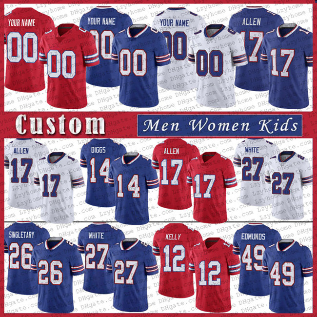 

14 Stefon Diggs 17 Josh Allen Men Women Kids Custom Football Jerseys 78 Bruce Smith 11 Cole Beasley Buffalo Bills Milano 8 Mitchell Trubisky 27 Tre'Davious White, My store(lzyhome)