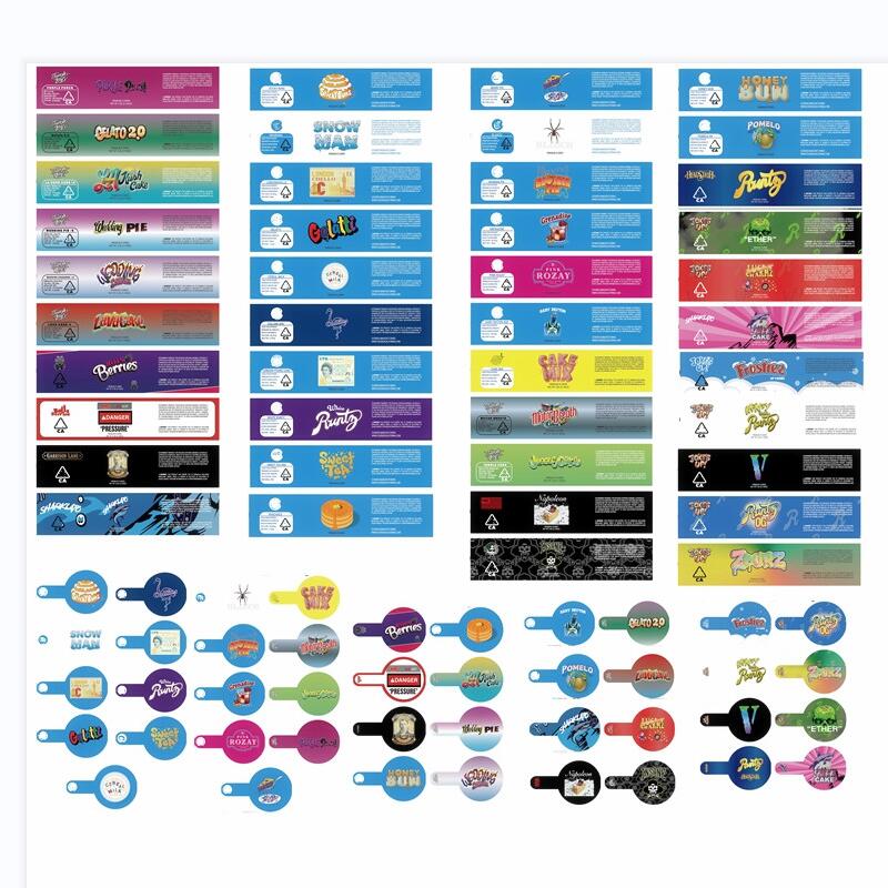 

Glass jar Runtz PVC Labels For 2oz 60ml child resistant packaging Bottles paper Stickers Jungle boyz 3.5 gram Plastic Jars Hologram Sticker