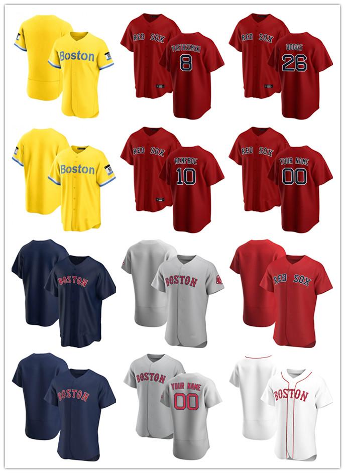 

2021 City Connect Custom Jersey Mens women Youth Boston Red Sox 9 Ted Williams 10 Hunter Renfroe 8 Carl Yastrzemski 26 Wade, Blue;black