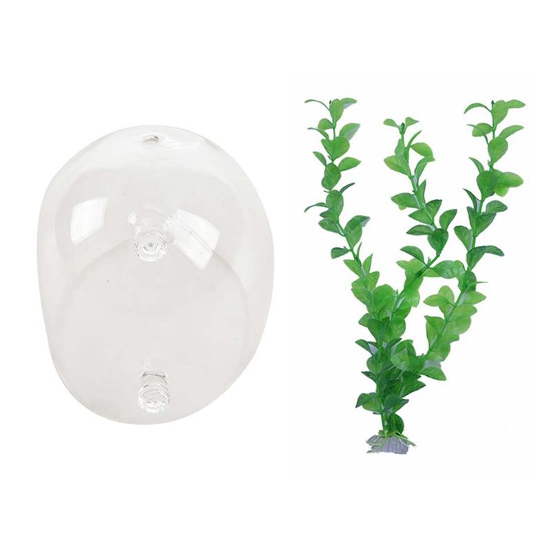 

Decorations Promotion! 1 Pcs Artificial Plant Green Water Plastic Deco Aquarium 20To28Cm & Seeds Grass Pots Ornament