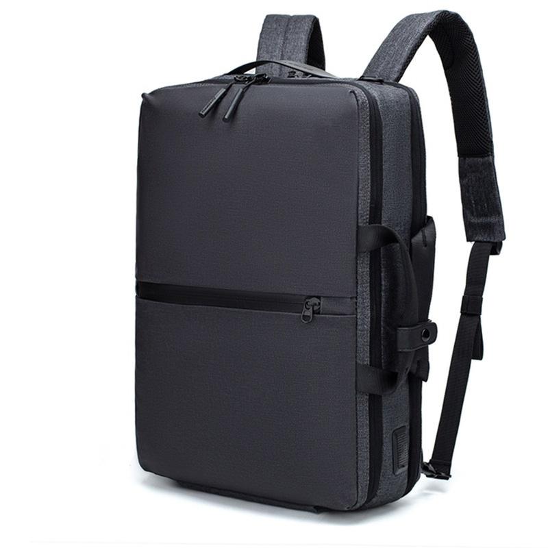 

Backpack Waterproof Men USB Charge 15.6 Inch Laptop Shoulders Luggage Bag Mochilas Anti-theft Business Travel, Black