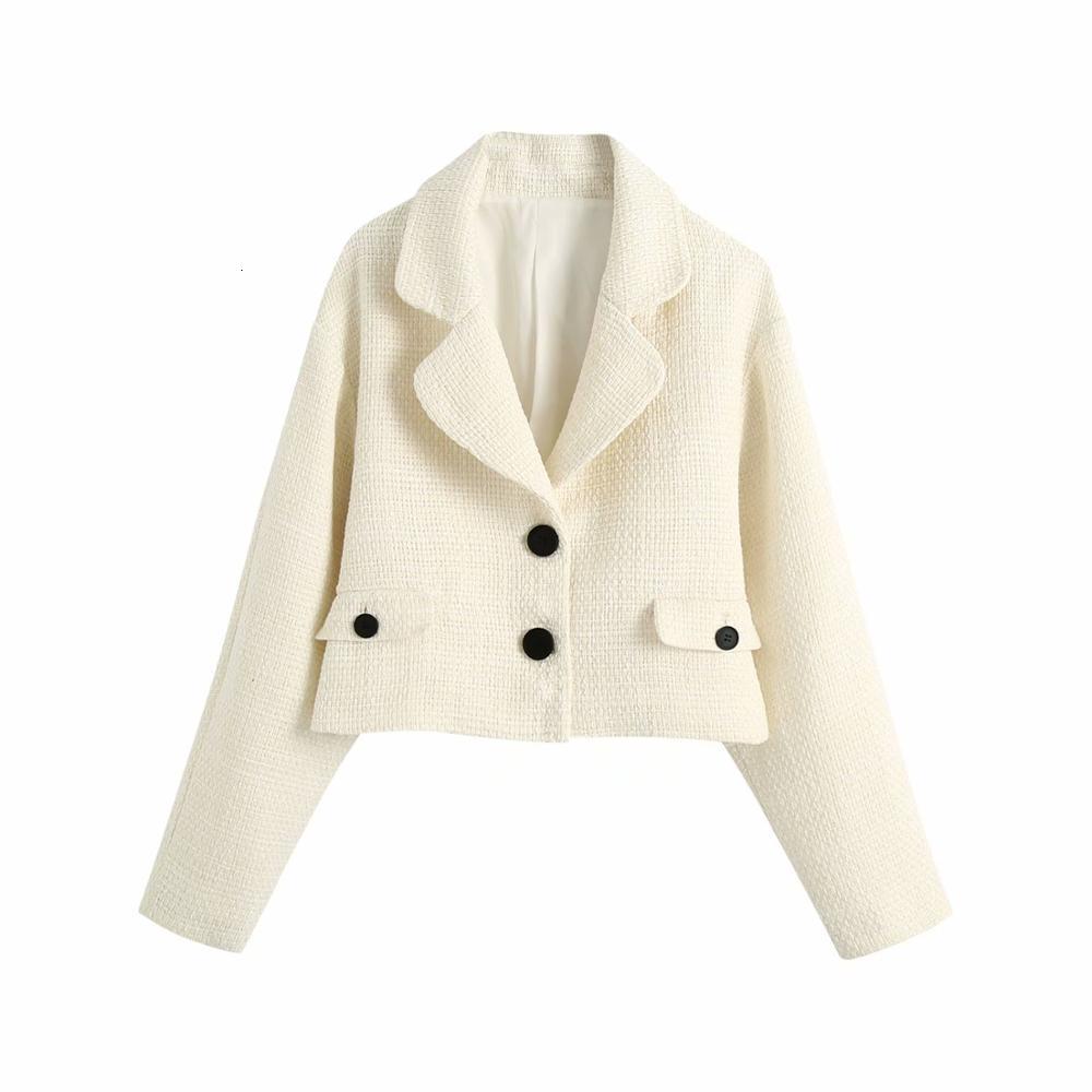 

Women's Down & Parkas Small Fragrance Wind Tweed Luxury Long sleeve Jacket Female Autumn And Winter New lapel Single-Breasted shor, Black
