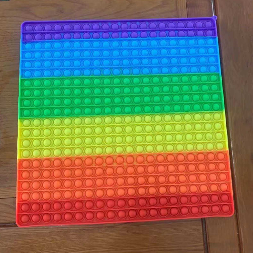 

Super Large 40cm 30cm 20cm Kids Giant Bubbles Popper Board Fidget Sensory Push Pop Bubble Poo its Toy Jumbo Mega Rainbow Finger Puzzle Game